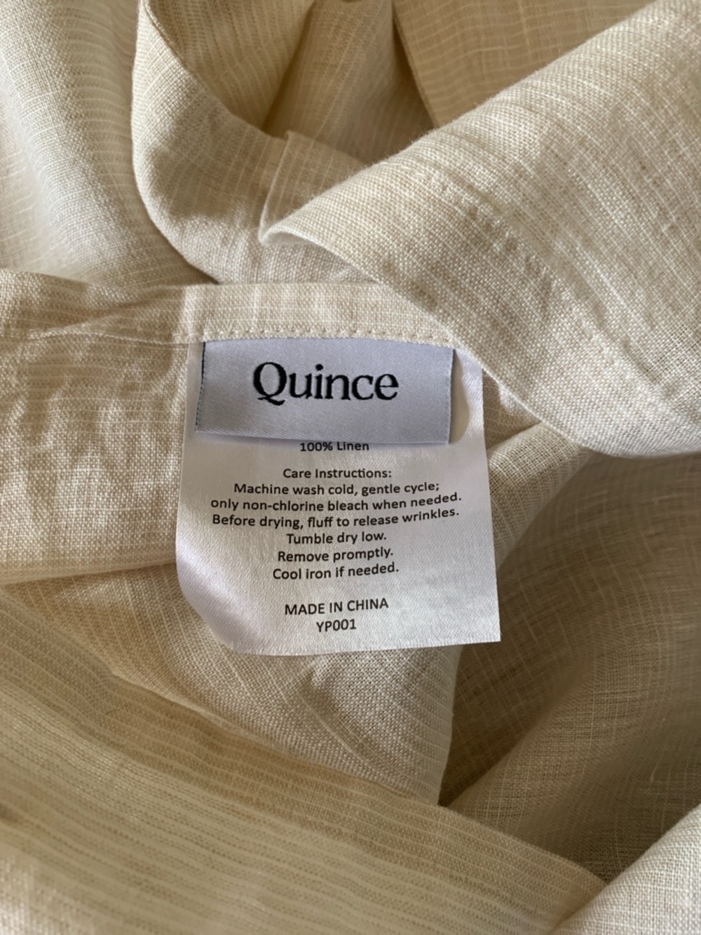 Quince 100% European Linen Euro Bed Sham Set (2) 26” Square NWOT Natural/White
